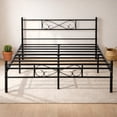 thumbnail image 1 of Cama Matrimonial Queen FurnitureR Matrimonial Metal Con Soporte de Listones Metálicos Negro, 1 of 8