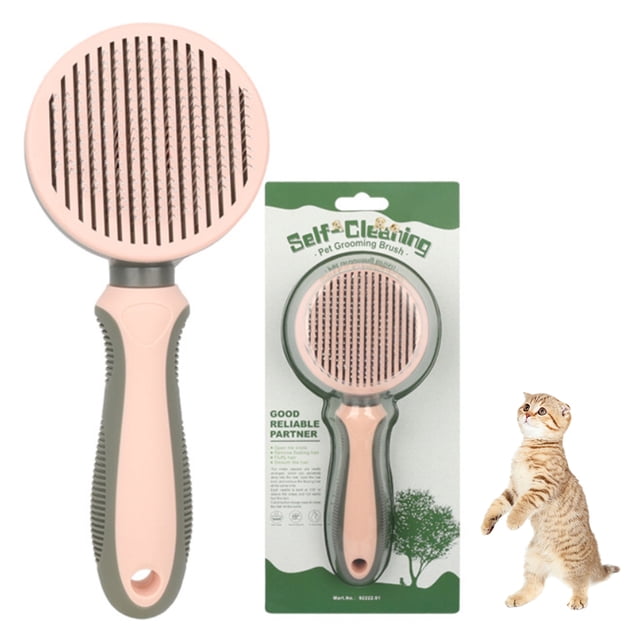 Cepillo pulidor para limpieza de mascotas para el cuidado y desenredado de pelos de gatos y perros para eliminar fácilmente el subpelo suelto y