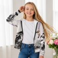 thumbnail image 5 of chaqlin Butterfly Hoodies for Girls 11-13 Trendy Y2K Zip up Hoodie Flowers Long Sleeve Hooded Sweatshirt Causal Jacket with Pockets, 5 of 7