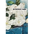 thumbnail image 5 of Pack of 2 Outdoor Pillow Covers, White Flower Truck Live Simply Laugh Often Waterproof Square Throw Pillowcase Cushion Decorative Pillow Covers for Couch Patio Tent, 24x24 in, 5 of 6
