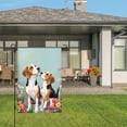 thumbnail image 3 of AMHNF Beagle Dogs In Flower Garden for Home Outdoor Garden Yard Decor 12x18 inch, 3 of 5