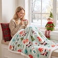 thumbnail image 6 of Sahpxhe Christmas Throw Blanket, Gnome Santa Snowman Polar Bear Pattern Soft Warm Fluffy Blanket for Sofa Bed Indoor Home Decor, 6 of 6