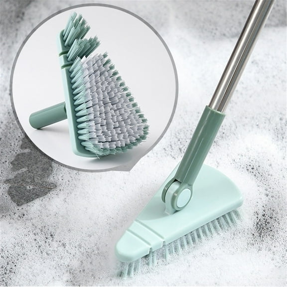 Scrubber Cleaning Brush Bath Tub Tile Cleaner Scrubber Brush With 36'' Long Handle Scrub Brush For Bathroom Shower Bathtub Wall Mop Cleaning Scrubbing