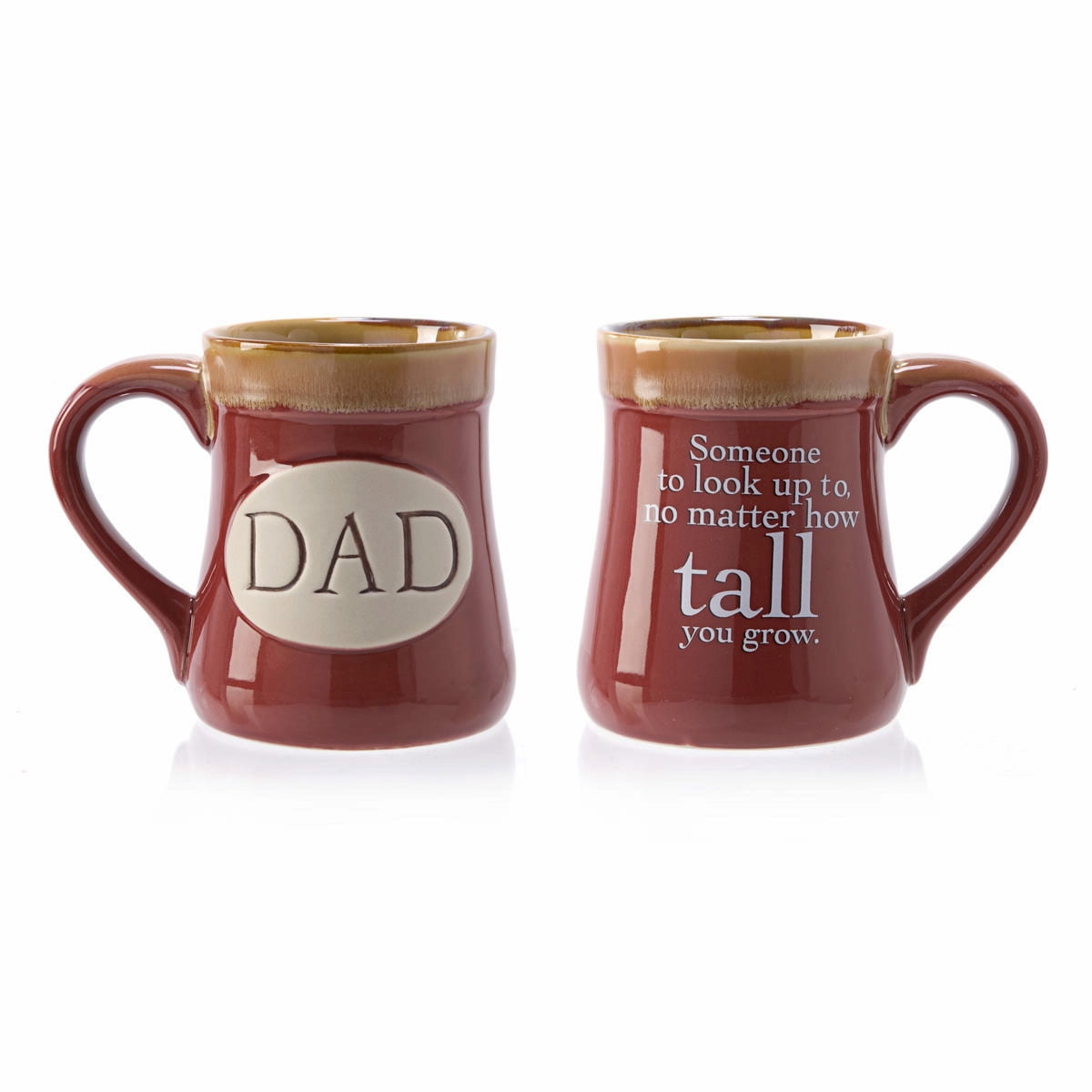 Someone To Look Up To No Matter How Tall you Grow Burgundy Porcelain Dad Coffee Mug Someone To Look Up To No Matter How Tall you Grow Burgundy Porcelain Dad Coffee Mug