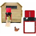 thumbnail image 2 of Puerta automática para gallinero con sensor de luz - Puerta para gallinero de inducción totalmente impermeable - Puerta para gallinero ?Roja?T-Audace T-Audace, 2 of 6