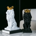 thumbnail image 3 of Crown Lion Statue 21mm Aluminum alloy Sculpture, 3 of 10