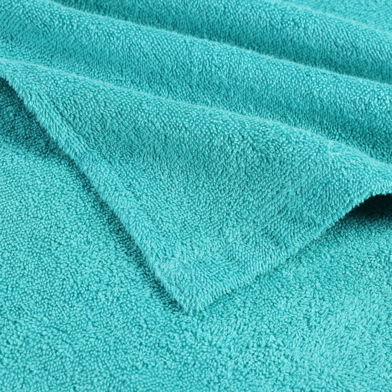 Superior Lyron Kids Cotton Terry Medium Weight Hooded Poncho Bath Towel, Small/Medium, Teal