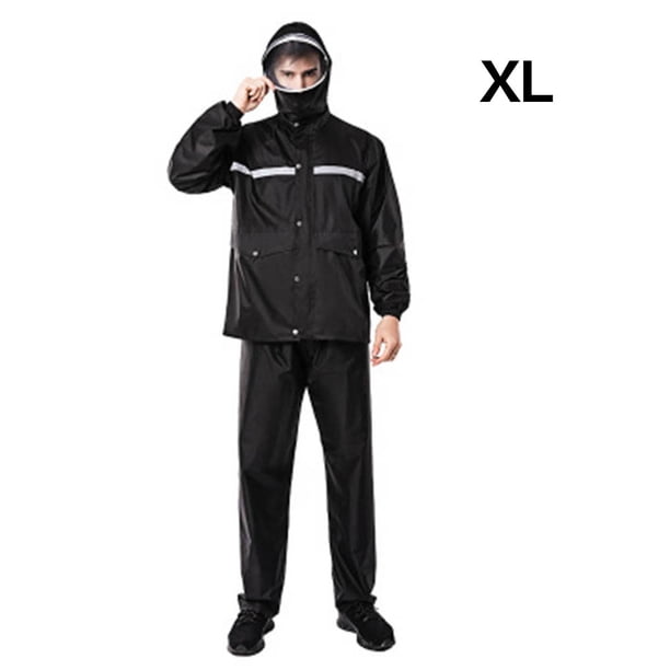 Chubasquero impermeable para motocicleta, para hombre, de doble capa, engrosado, para ciclismo, cobertura de cuerpo completo, ropa para lluvia, negro, xL sidaley HA6115-03B