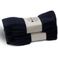 thumbnail image 4 of Yacht & Smith 12 Pairs Mens Cotton Crew Socks, Solid, Athletic Sports Socks, Valuepack (Navy Blue), 4 of 7