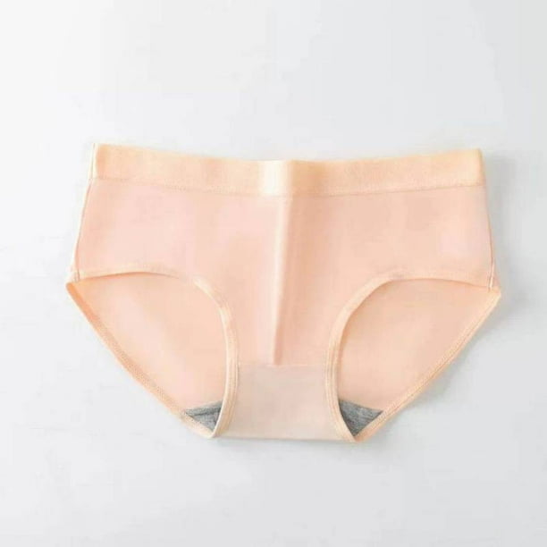 Cotton mid-waist large-size seamless briefs for women's pantiespangjing