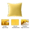 thumbnail image 3 of Paquete de 2 fundas de almohada de chenilla suave con pompones de 18.0 x 18.0 in, 3 of 5