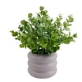 thumbnail image 4 of Mainstays 10'' Indoor Artificial Seeded Eucalyptus with Bubble Vase, Purple Ceramic Vase, Green Seeded Eucalyptus, 4 of 8