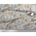 thumbnail image 2 of Soimoi Gray Cotton Poplin Fabric Animals Jungle Print Fabric by the Yard 56 Inch Wide, 2 of 3