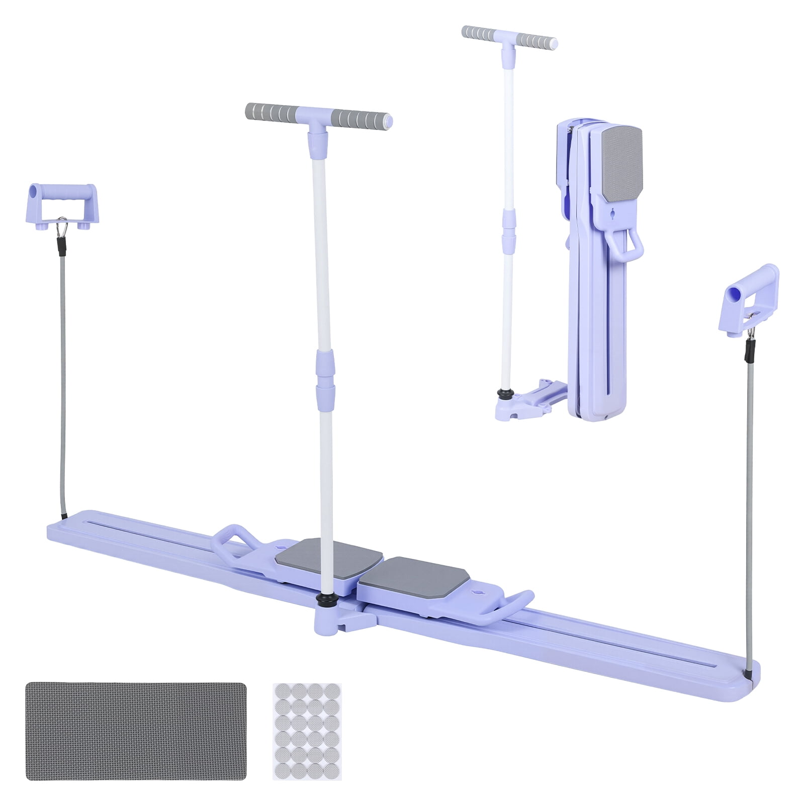 AurumEdge Split Pilates Board, Foldable Pilates Reformer Equipment & Ski Balance Board, Multi-Purpose Pilates Sliding Board, Home Pilates Kit for Full Body Workout Clearance Fitness Board
