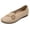 Beige, variant on Penny Loafers for Women Hollow out Slip on Flat Shoes Fashion V Cut Round Toe Casual Moccasins Outdoor Travel Walking Driving Shoes Beige Size 8