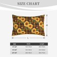 thumbnail image 4 of Balery Yellow Black Plaid Sunflower Bedding Queen Pillow Cases - Envelope Closure - Soft Brushed Microfiber Fabric - Shrinkage and Fade Resistant Pillow Cases-16"x24", 4 of 6