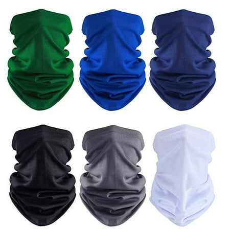 6 Pieces Summer Face Mask UV Protection Neck Gaiter Scarf Sunscreen