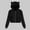 Black, variant on jsaierl Cat Ear Hoodies for Women Zip Up Crop Jacket Solid Long Sleeve Sweatshirt Casual Y2k Cute Hooded Jacket Outwear