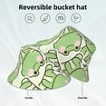 thumbnail image 3 of Vsdgher Cute Frog Print Bucket Hat for Men&Women Bucket Hat Reversible Summer Double-Side-Wear Travel Gardening, Beach, Camping, Hiking, Fishing Cap, 3 of 5