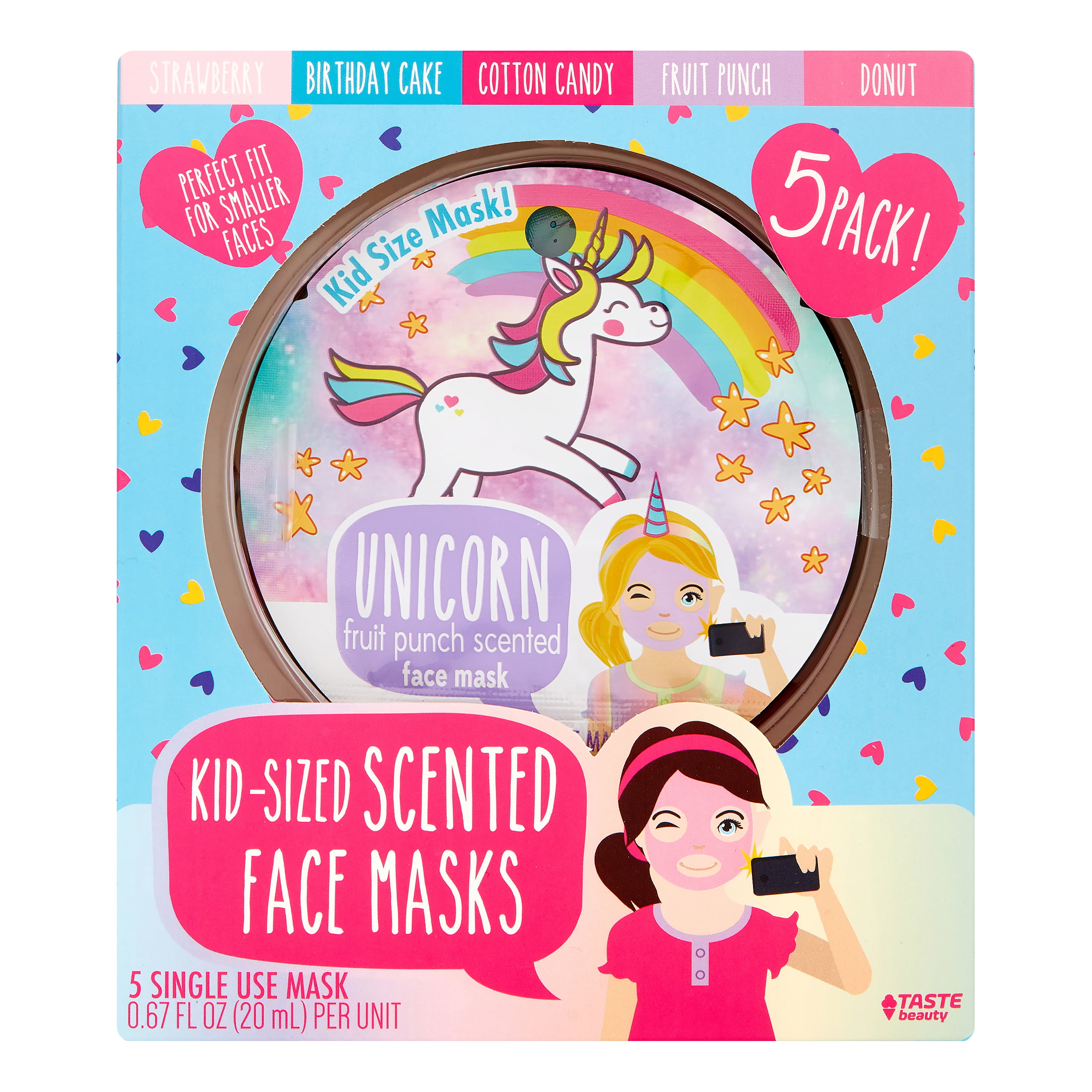 Taste Beauty Scented Face Masks for Kids, 5 Pieces - Walmart.com