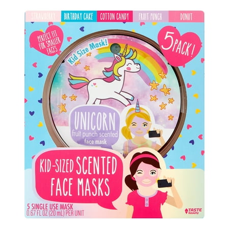Taste Beauty Scented Face Masks for Kids, 5 (Best Natural Face Mask For Wrinkles)