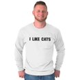 thumbnail image 2 of Animal Long Sleeve Tees Shirts T-Shirts I Like Cats Pet Parent Kitten Owner, 2 of 2