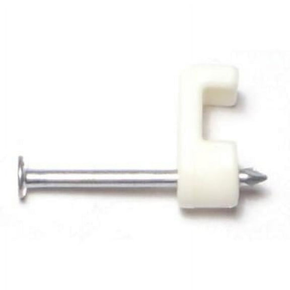 6mm White Plastic Nail Wire Clips (50 pcs.)