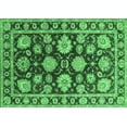 thumbnail image 1 of Ahgly Company Indoor Rectangle Oriental Emerald Green Traditional Area Rugs, 2' x 4', 1 of 4