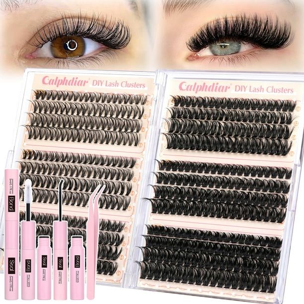 Kit de extensión de pestañas Calphdiar Lash Clusters 30D-100D 474 piezas