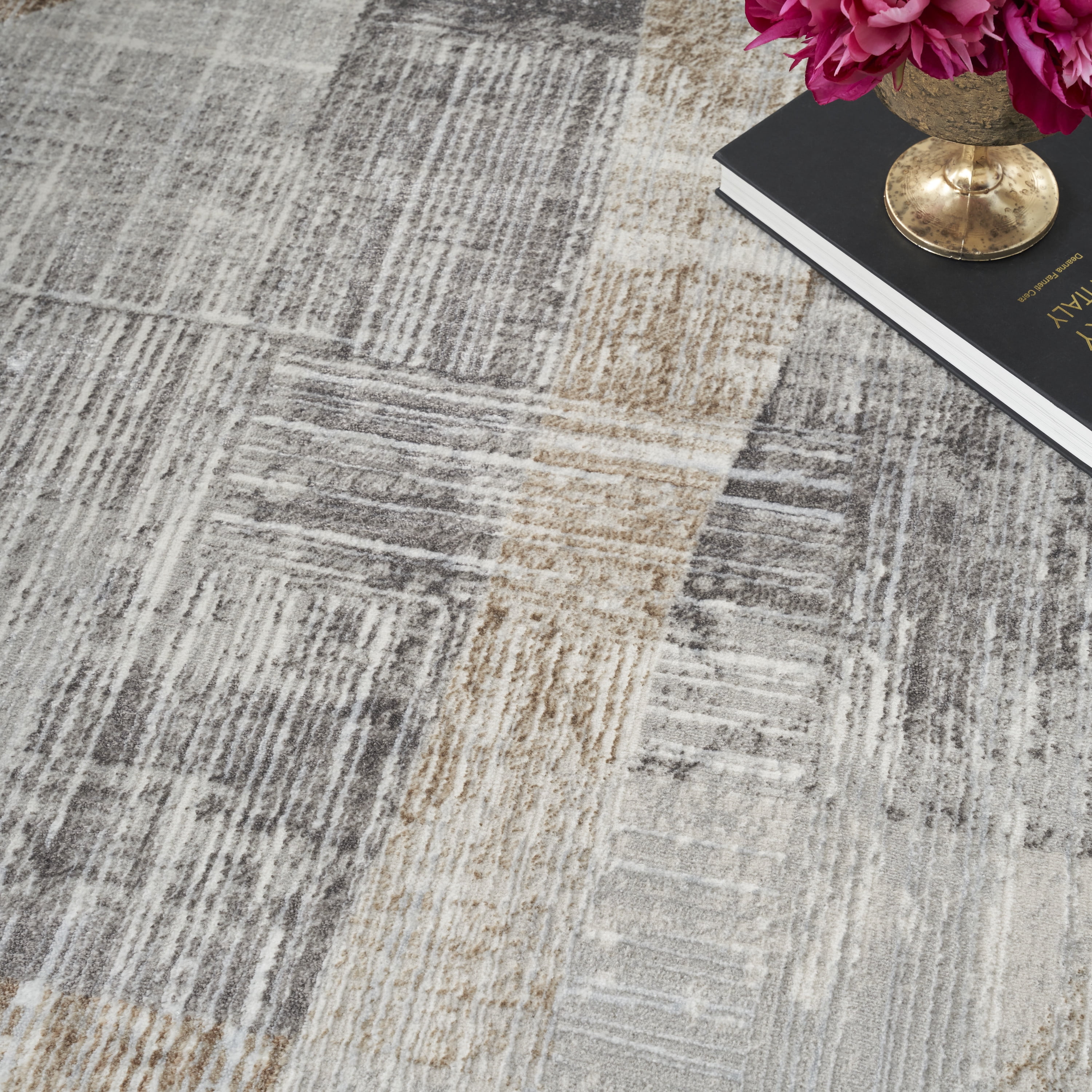 Inspire Me! Home Décor Iliana Modern Grey 3'11" x 5'11" Area Rug (4x6)