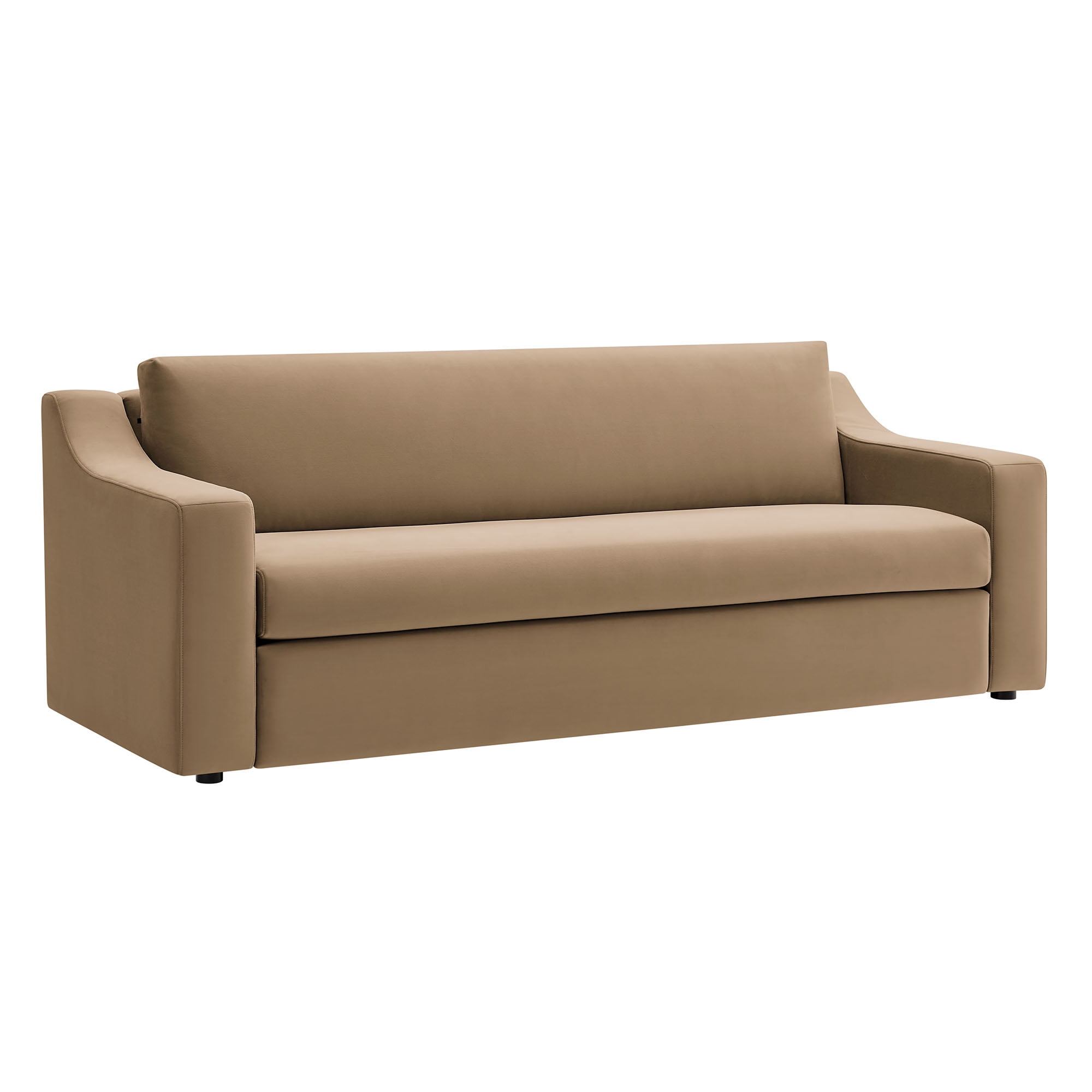 Liora Performance Velvet Sofa in Taupe