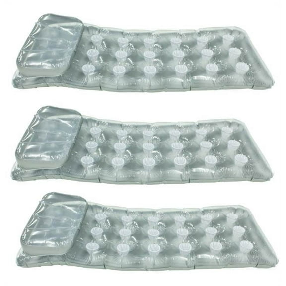 Intex 18-Pocket Mattress Suntanner Pool Lounger w/ Headrest (3 Pack) | 58894EP