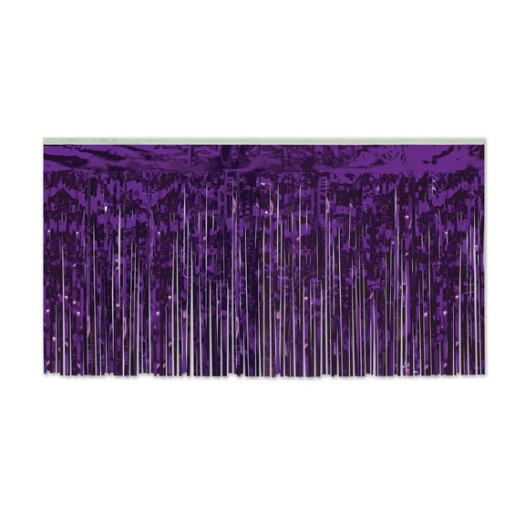 Beistle Pack of 6 Purple 1-Ply Hanging Table Skirt Decorations 14'