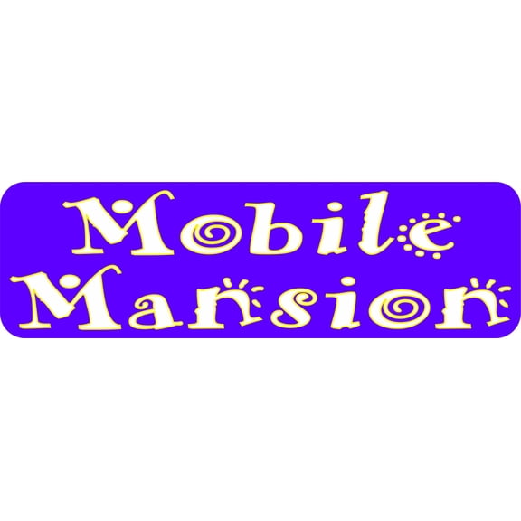 10in x 3in Mobile Mansion Bumper Sticker Vinyl Truck Window Decal Stickers