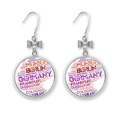 thumbnail image 1 of Germany City Name Map Style Bow Earrings Drop Stud Pierced Hook, 1 of 3