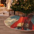 thumbnail image 4 of Salouo Rusty Rocket Launch Christmas Tree Skirt 36" Farmhouse Christmas Decorations Snowman Xmas Tree Skirt Tree Mat for Holiday Party Decor, 4 of 8