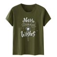 thumbnail image 4 of Blusas de Manga Corta para las Mujeres Divertida Impresión Cuello Redondo Camiseta Vintage, Blusas de Primavera para las Mujeres, 4 of 4