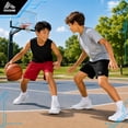 thumbnail image 3 of RBX Boys Athletic Shorts - 2 Pack Performance Mesh Jersey Gym Shorts with Elastic Waistband (8-16), 3 of 7