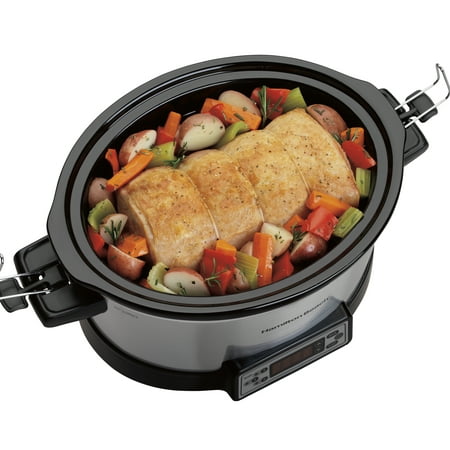 Hamilton Beach - FlexCook 6qt Digital Slow Cooker - Silver