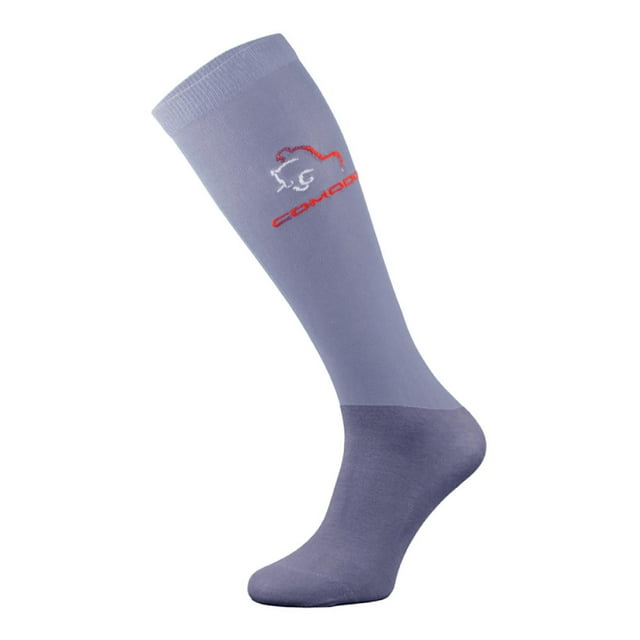 Comodo - Chaussettes Équestres Hautes Genou pour Femmes / Chaussettes Techniques Fines en Microfibre pour Compétition de Cheval