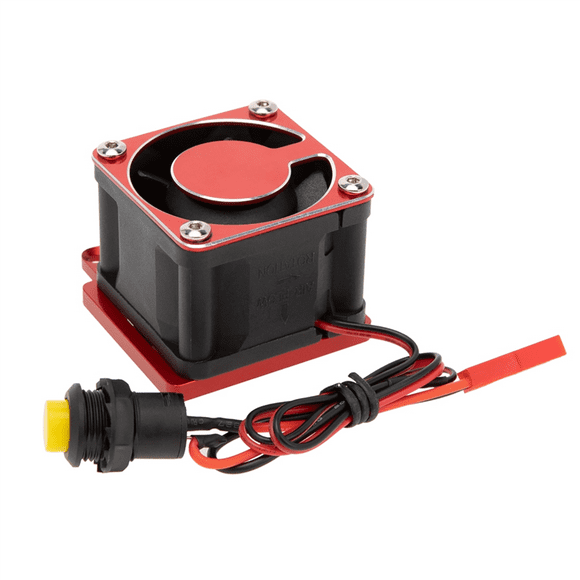 Metal Cooling Fan Motor Heat Sink 8V - 12V for 1/8 Traxxas Sledge RC Car Upgrades Parts Accessories,Red