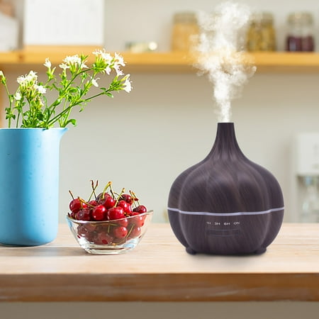 

GiliGiliso Clearance Humidifier Mini Home 400ml Aromatherapy Wood Grain Aroma Diffuser