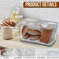 thumbnail image 6 of Baodeli Bread Box Bread Boxes for Kitchen Counter Airtight, Time Recording Bread Storage Container with Lid, Bread Keeper for Homemade Bread, Toast, Bagel, Donut and Cookies, White, 6 of 7