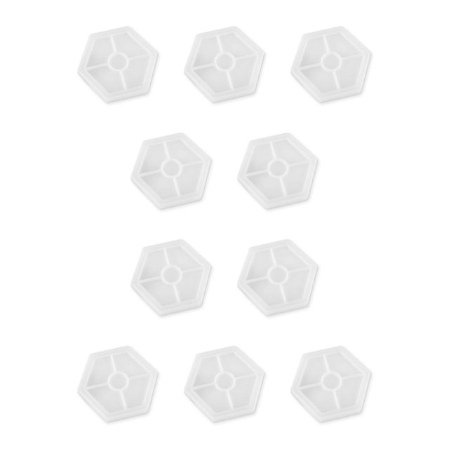 Molde de silicona Kearding para posavasos 10Conjunto Molde Hexagonal