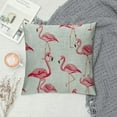 thumbnail image 2 of Shiartex  Flamingo Decorative Throw Pillow Cover Case,Flamingos Outdoor Pillow Cases Square Standard Cushion Covers for Sofa Couch Bed Multi Size, 2 of 5