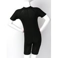 thumbnail image 5 of Haitryli Boys Girls Rash Guard Tankini Board Shorts Athletic Swimwear Short Sleeves Zipper Bathing Black 8, 5 of 7