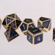 thumbnail image 5 of Paquete de 7 dados de varios lados juego de dados D8 D10 D20 juego de dados poliédricos #1 Dorado-azul real perfke Dados poliédricos, 5 of 9