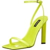 NINE WEST Womens Hotz3 Heeled Sandal 6 Neon Yellow