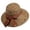 2-Khaki, variant on Beach Sun Hats for Women Wide Brim Straw Hat Outdoor Breathable Bow for The Seaside Foldable Roll up Cap