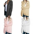 thumbnail image 5 of Womens Hooded Cardigans Oversized Open Cable Knit Sweater Coat Outerwear Winter, 5 of 5